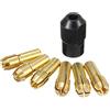 ExcLent 6Pcs 1Mm-3Mm Brass Drill Chucks With 8X0.75Mm Black Nut For Rotary Tool