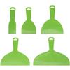 Bonbela Set di 5 raschietti in plastica per stucco, spatole in plastica, multiuso, flessibili, per pittura, intonaco, riempimento, con 5 misure da 5 a 25 cm