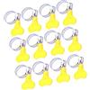TEHAUX Fascette Stringitubo Regolabili in Acciaio Inox con Manico Giallo, 100 | Linea Arrotondata, per Aria e Fluidi, Uso Interno ed Esterno, Diametro 16-25mm