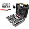 KEESUNG Set di mandrini, 17 pezzi, pinza di serraggio Prazision ER32 MK3 M12, pinza per incisione e fresatura, utensile per tornio da 3 a 20 mm, mandrino con valigia, per macchina da incisione CNC
