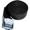 HLHLH Cinghie di fissaggio for carichi da 2 m con fibbia in metallo, fune traino for auto, moto, bici, for bagagli, borse, accessori a cricchetto resistenti(Black)
