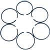 DhwhARtrt Anello pistone 44mm X 1,5mm 6 pezzi di ricambio per KAAZ TH48 TD48 TJ53E KB KBL53 compatibile con motosega 353 350 346XP