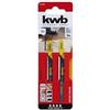 KWB Blister 2 fogli di taglio fine legno 75 mm a T