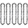Generico kit 5 Pezzi Catene Catena di Ricambio 4 Pollici per Mini Motosega Elettrosega a Batteria 4 Sega Elettrica