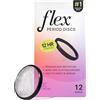 Flex - Dischi mestruali usa e getta, tampone alternativo a coppetta, confezione da 12, colore nero