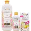 FEI FAN SET PER BUCATO: Ammorbidente Extra Parfum ROSA&PEONIA 1000ml+Profuma Bucato Extra Parfum ROSA&PEONIA 250ml+Placchette Asciugatrice Profumanti YLANG YLANG, CASHMERE E LEGNO DI PATCHOULI 48g
