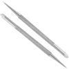 Beatifufu 2 Pezzi Sbucciatura Unghie Spatola In Acciaio Inox Strumenti Pedicure Strumento Pusher Per Unghie Pusher Cuticola Strumento Cuticola Cuticola Utensili A Cuticola Argento