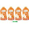 Beni Culinari 4 x Spuma di Sciampagna Ammorbidente Concentrato Soffio d'Oriente - Ammorbidente concentrato 65 lavaggi 1300 ml + portachiavi Beni Culinari