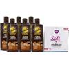 FEI FAN SET EMULSIO: 6x Emulsio Crema Nutriente CURA LEGNO. Nutre In Profondità Con Cera D'Api. Nutre e Protegge Mobili In Legno + Panno Soft Microfibra Multiuso, Formato 33x33