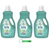 Beni Culinari 3 x Coccolatevi Lavatrice detersivo per bucato bianco muschio - lavatrice detersivo liquido per lavatrice per bianchi e colorati, 36 lavaggi 1800 ml + portachiavi Beni Culinari