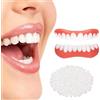 Brigtviee 2 Paio Di Faccette Dentali A Clip, Faccette A Scatto Superiori E Inferiori, Protesi Dentale Istantanee in Silicone, Denti Finti Sorriso Temporanee Per Ritrovano Un Sorriso Sicuro