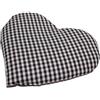 Giraffenland Cuscinetto a forma di cuore con semi di uva - 30 x 25 cm - Cotone Bio bianco-blu - Cuscino riscaldabile
