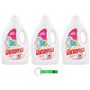 Beni Culinari Dinamo - 3 detersivo per bucato rubino, detersivo liquido per lavatrice - 40 lavaggi 2160 ml + portachiavi Beni Culinari