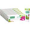 GUM KIDS Gel dentale 3+ | specifico per denti da latte | consistenza gel | sapore fragola | 6 x 50 cm (con 1 campione 0)