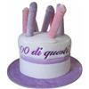 realGOOS Cappello torta di compleanno con candeline piselli sexy festa gadget per adulti