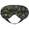 SDEGTHO Maschera per dormire con stampa mimetica reversibile, ideale per campeggio, meditazione e turni di lavoro, vestibilità aderente, nessuna perdita di luce