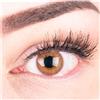 GLAMLENS Lenti a contatto colorate marrone chiaro Rose Brown - mensili - con porta lenti a contatto - marroni naturale in silicone idrogel - 2 pezzi - DIA 14.0 - senza correzione 0.00 diottrie