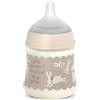 Suavinex, biberon da 150 ml con tettarella fisiologica SX Pro in silicone, con valvola anticoliche, a flusso lento (S) per latte materno e artificiale o acqua, neonati +0 mesi, Wonder Beige