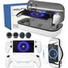 Foluck Set di accessori 3 in 1 compatibile con Playstation Portal, custodia in EVA per PS5, custodia protettiva in morbido silicone, confezione da 2 pellicole proteggi schermo, accessori per portali