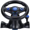 PUSOKEI Volante con Pedali Lineari e Paddle USB Rotazione di 180° Feedback di Vibrazione Realistico Volante da Gioco per PC per per