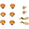 FAUOSWUK Levette in Metallo, Pulsanti Joystick di Ricambio in Acciaio Inossidabile con Impugnature Testurizzate e Strumento Regolabile, per Controller Wireless Edge (Oro)