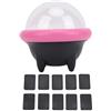 Gucagle Interruttore porta cartuccia di gioco 2 OLED Lite 10 slot Organizzatore protettivo di archiviazione portatile Robusto design girevole Compatto da viaggio Materiale ABS PC (Rosa Nero)