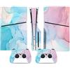 LNMLRBXEXZ Compatibile Con Adesivi Skin Per PS5 Slim Skin Disc Edition & Per Digital Console Controller Vinyl Cover Skins Wraps Scratch Resistant Compatible 05557 Avvolgimento(Disc Version)