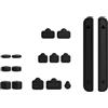 ZYNCUE Kit di protezione in silicone per Nintendo Switch 2 (2025), 16 pezzi, set di cover per porta e impugnatura per pollice, nero