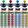 SJ@JX Arcade Game 4 Player Controller DIY Kit Microswitch Button 4&8 Way Joystick Zero Delay USB Encoder Fighting Stick Handles Console for PC MAME Raspberry Pi Retropie