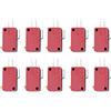 Naroote Gaming Affidabile Pulsante Rosso a 3 Pin Microinterruttore di Ricambio per Giochi per la Maggior Parte degli Appassionati di Giochi Plastica Metallo Rosso 10 Pezzi