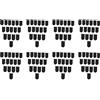 ISTOVO 18 Pin per Giochi Mobili Stampa Schermo Maniche Un Dito Nero E Giallo (128 Pezzi)