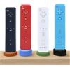 RETROSUN Telecomando di ricambio con Motion Plus e Nunchuck integrati, compatibile con Wii e Wii U, con joystick gamepad, custodia in silicone e cinturino da polso (rosso