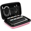 Gugxiom Custodia da trasporto per console e accessori 3DS, 3DS XL, 2DS XL, custodia protettiva rigida da viaggio, con slot per giochi e tasca interna (rosa)