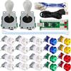 SJ@JX Arcade Game 2 Player Controller DIY Kit Buttons with Logo Coin X Y Start Select 8 Way Joystick USB Encoder for PC MAME Raspberry Pi
