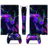 LNMLRBXEXZ Compatibile Con Adesivi Skin Per PS5 Slim Skin Disc Edition & Per Digital Console Controller Vinyl Cover Skins Wraps Scratch Resistant Compatible 29266 Avvolgimento(Disc Version)