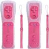 TechKen Wii Controller 2 Pack, telecomando Wii con custodia in silicone e cinturino da polso, telecomando Wii per Wii/Wii U