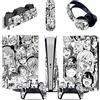 GALSOR Protettivo Per PS5 Console Disc Edition & Digital Sticker Vinyl Decal Cover Per Ps5 Controller & Charging Station & Headset & Media Remote 91474 Senza Bolle E Senza Residui(Disc Version)