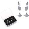 EaseSunny Pagaie di ricambio in metallo per controller bordo PS5, kit di 4 pulsanti, design in lega resistente all'usura per giochi intensi per sessioni (argento)