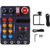 YUEHISY Scatola di Controllo Centrale di Gara del Simulatore, Scatola di Pulsanti di Gioco con 19 Pulsanti 9 Tipi, 30 Opzioni Programmabili, Porta USB Retroilluminata RGB, per PC