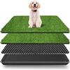 VKMUOI Tappetino per Erba per Cani con Vassoio per addestramento per Animali Domestici con Vassoio Riutilizzabile Erba Finta per Cani da Fare pipì sulla lettiera del Cane(50 x 60 CM)