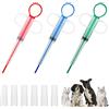 Oruola 3 Sparapillole per Gatti,Sparapillole per Animali Domestici,Siringa Sparapillole Gatto, Dispenser per Piccoli Animali Domestici con 2 Punte Morbide,Riutilizzabili (Rosso,Blu,Verde)