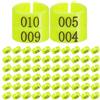 Alasum 100 Anelli Identificazione Numerati per Piccioni in Plastica Robusta, Fascette per Zampe da 8mm, Chiusura Sicura e Riutilizzabili, Forniture per Pollame e Quaglie per Uso