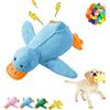 Generic Anatra calmante per cani, giocattolo interattivo per cani, anatra gialla, peluche interattivo, morbido peluche Quacking, adatto per cani di piccola e media taglia e cuccioli da interno (blu, L)