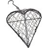 Generic Supporto in Materiale per nidificazione per Uccelli, Gancio in Ferro a Forma di Cuore, per Esterni in Metallo con Gancio per Appendere Le intemperie, Robusto in Rete, Ideale per