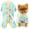 SMALLLEE_LUCKY_STORE Pigiama per cani di piccola taglia in pile con motivo a farfalle, morbido pigiama per cuccioli, caldo autunno inverno, per gatti, chihuahua, Yorkie, verde, M