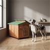 arredo Cuccia in Legno per Cani Taglia Grande/Alano - Impermeabile, Coibentata, Rinforzata, Piedini Rialzati - Con Tendina Antipioggia Inclusa - Tetto Apribile - Made in Italy