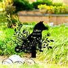 DGJSSK Lapide Personalizzata in Metallo per Animali Domestici con Incisione Floreale Decorazione Lapide per Animali Domestici, Lapide per Animali Domestici All'Aperto, Regali Funebri per Cani e Gatti