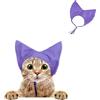 TTMIMIK Cuffia da doccia regolabile per animali domestici, cuffia da bagno per cani e gatti, impermeabile e regolabile, protezione per orecchie per gatti, cuccioli, piccoli animali domestici (viola)