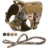 Generic Pettorina tattica militare per cani di taglia grande, per pastori tedeschi, dobermann, labrador, ideale per addestramento cani di servizio