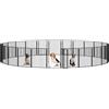 Yaheetech Recinto Cani da Interno ed Esterno 24 Pannelli 80 cm Nero | Box Kennel Cancelletto, Pieghevole Portatile, Cuccioli Gatti Conigli Animali Domestici, Giardino Casa, Salvaspazio